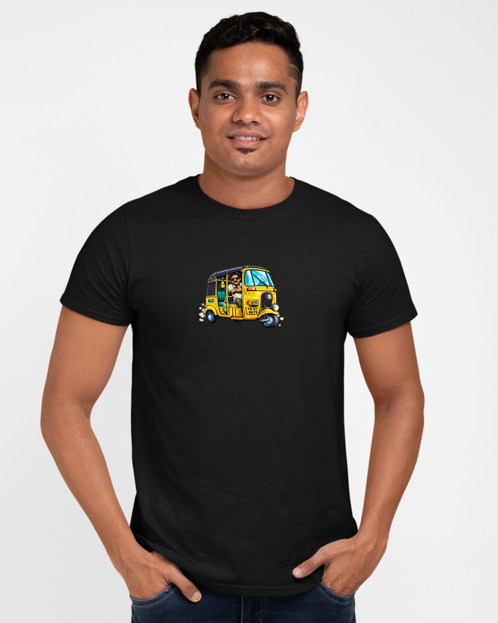 Beunq AutoRickshow Men’s Cotton Graphic Print T-Shirt