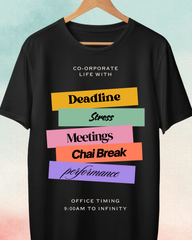 Corporate  Men’s Cotton Graphic Print T-Shirt