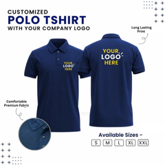 Customized Polo T-Shirt With Your Company Logo | Order Logo Printed Tees | Beunq.in