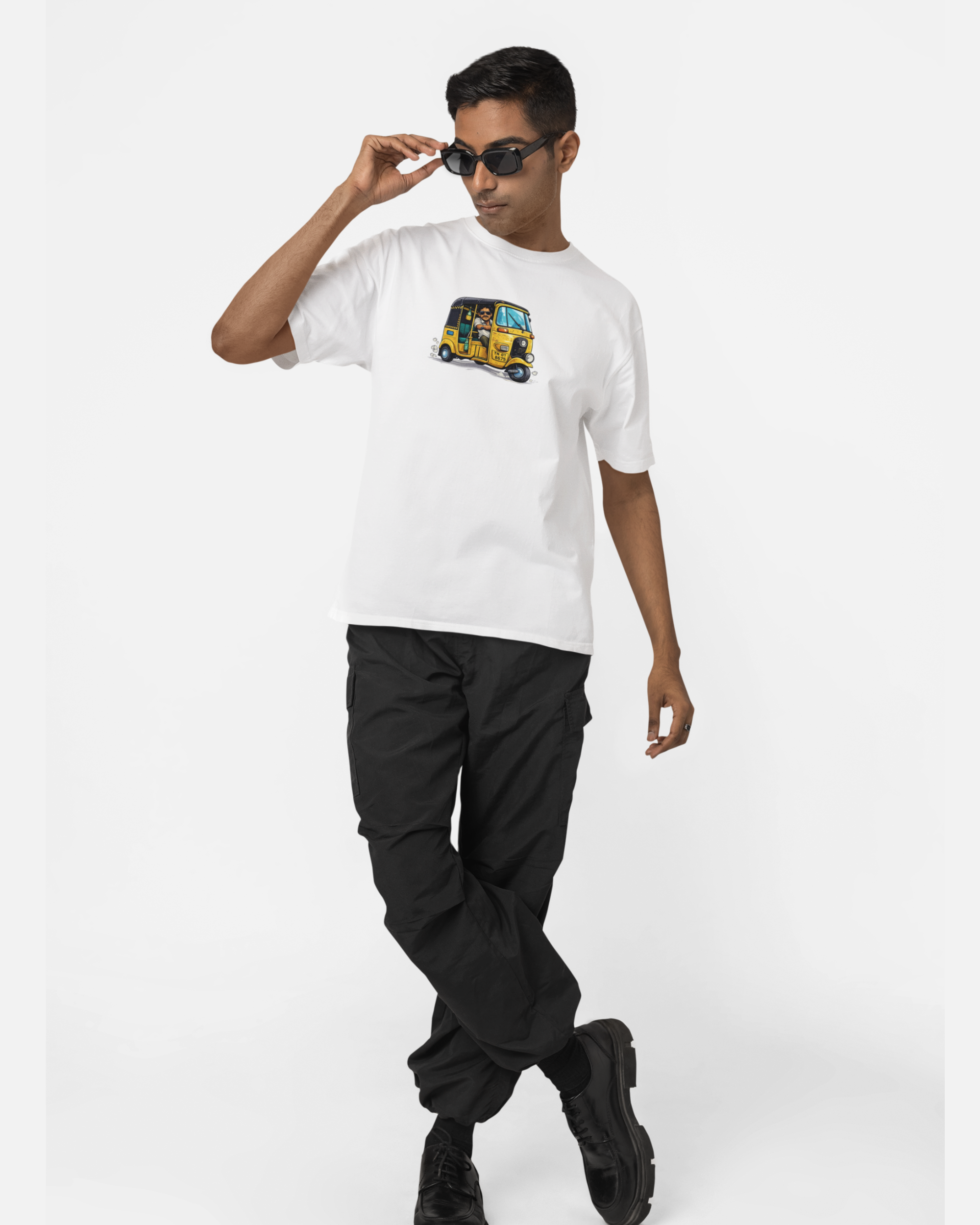 Beunq AutoRickshow Men’s Cotton Graphic Print T-Shirt