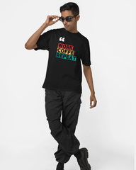 Work Coffee Repeat | Cotton Graphic Print T-Shirt