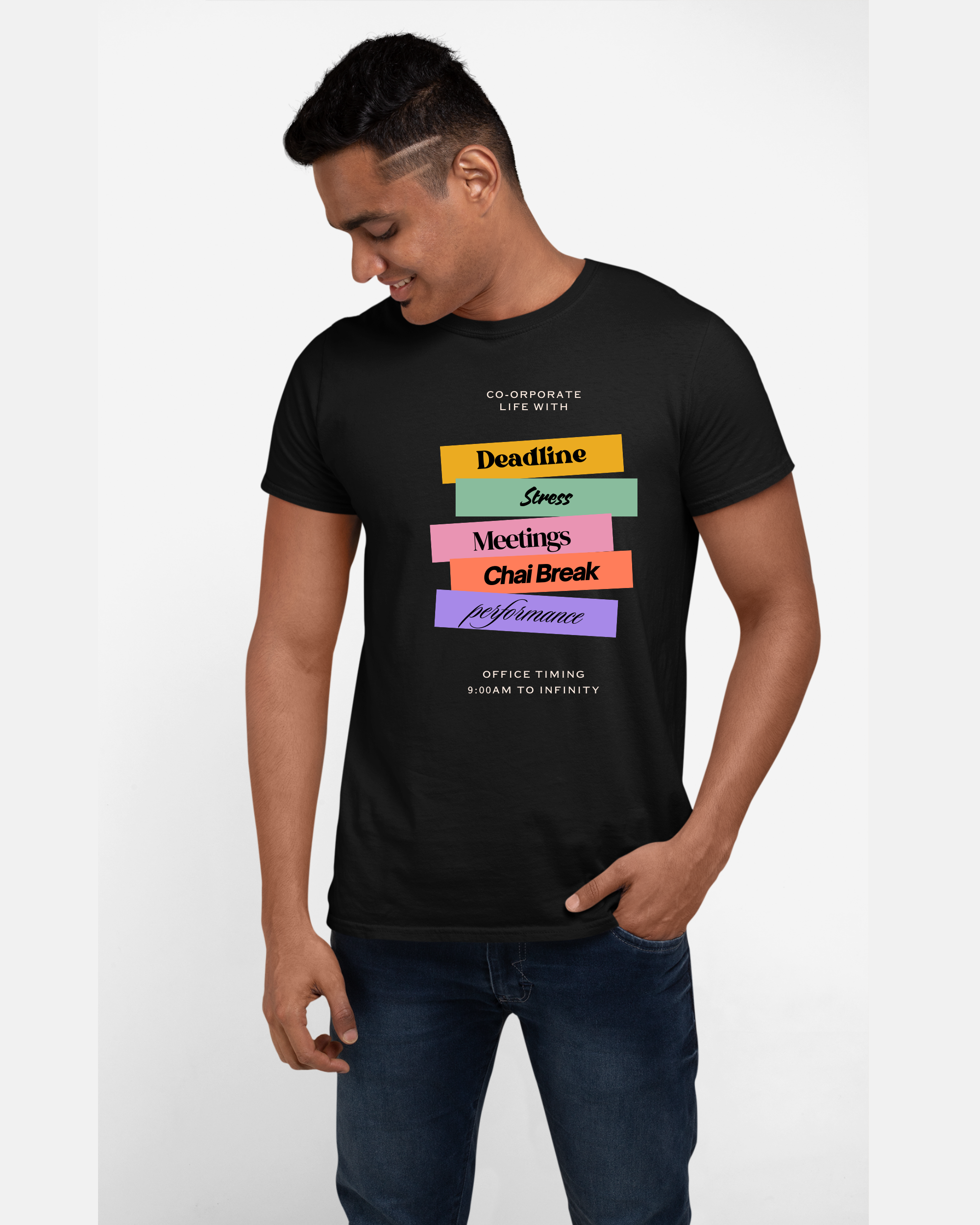 Corporate  Men’s Cotton Graphic Print T-Shirt