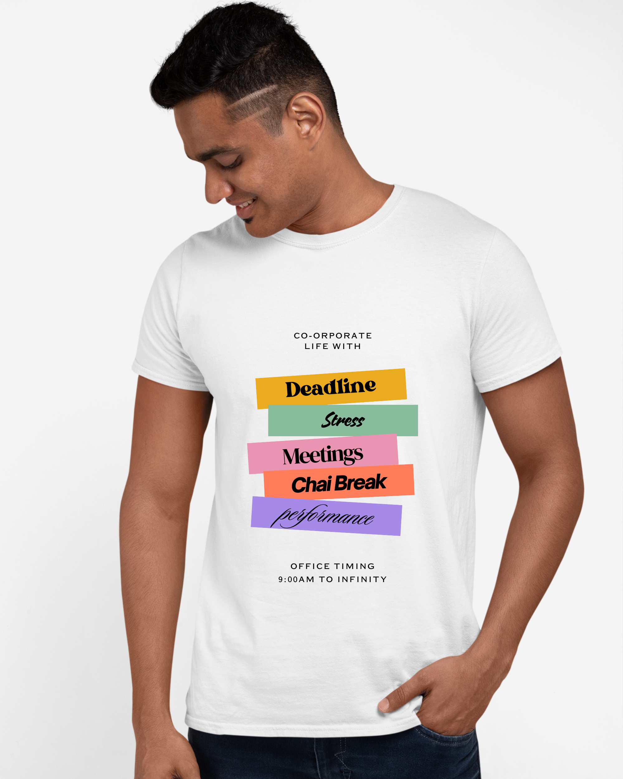 Corporate  Men’s Cotton Graphic Print T-Shirt