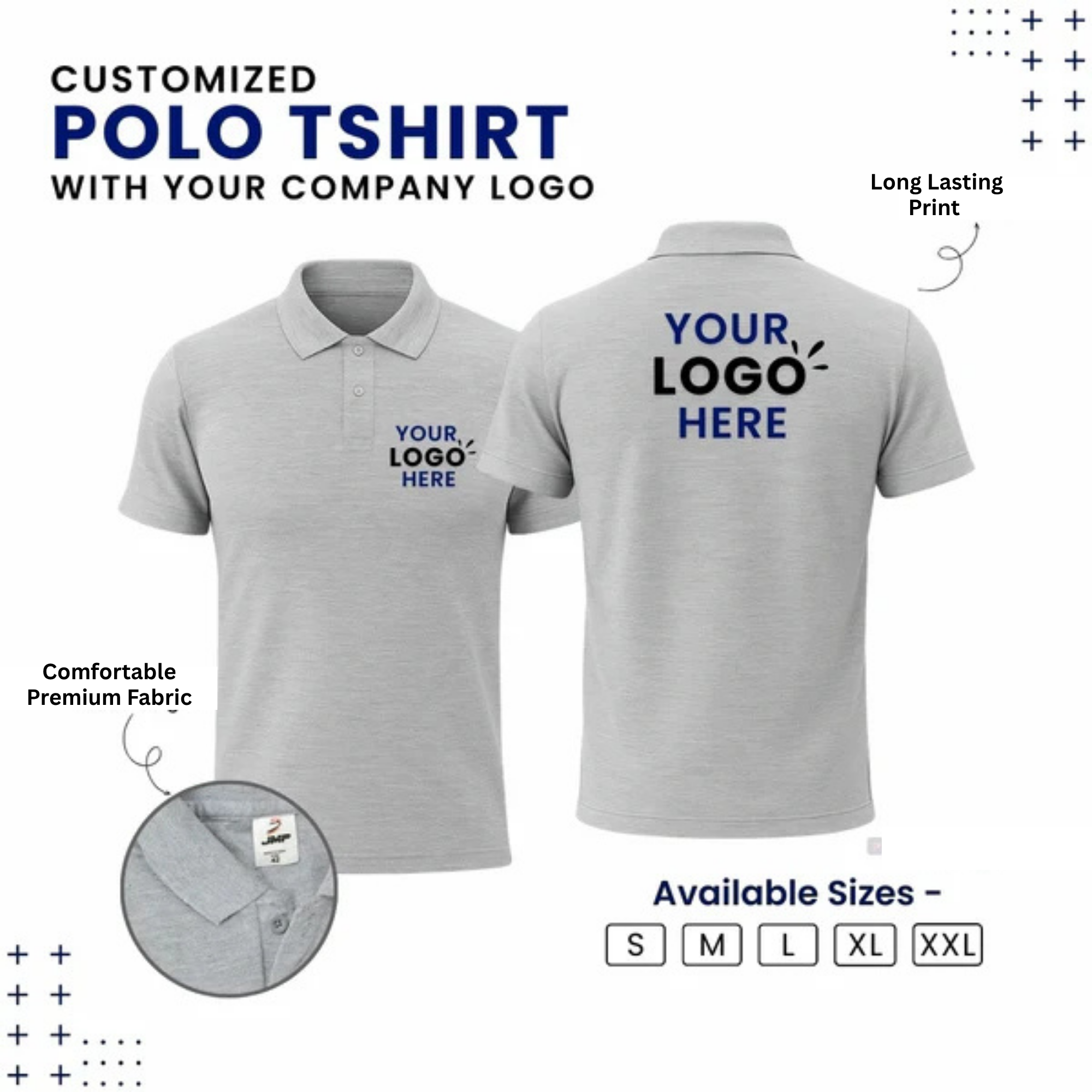 Customized Polo T-Shirt With Your Company Logo | Order Logo Printed Tees | Beunq.in