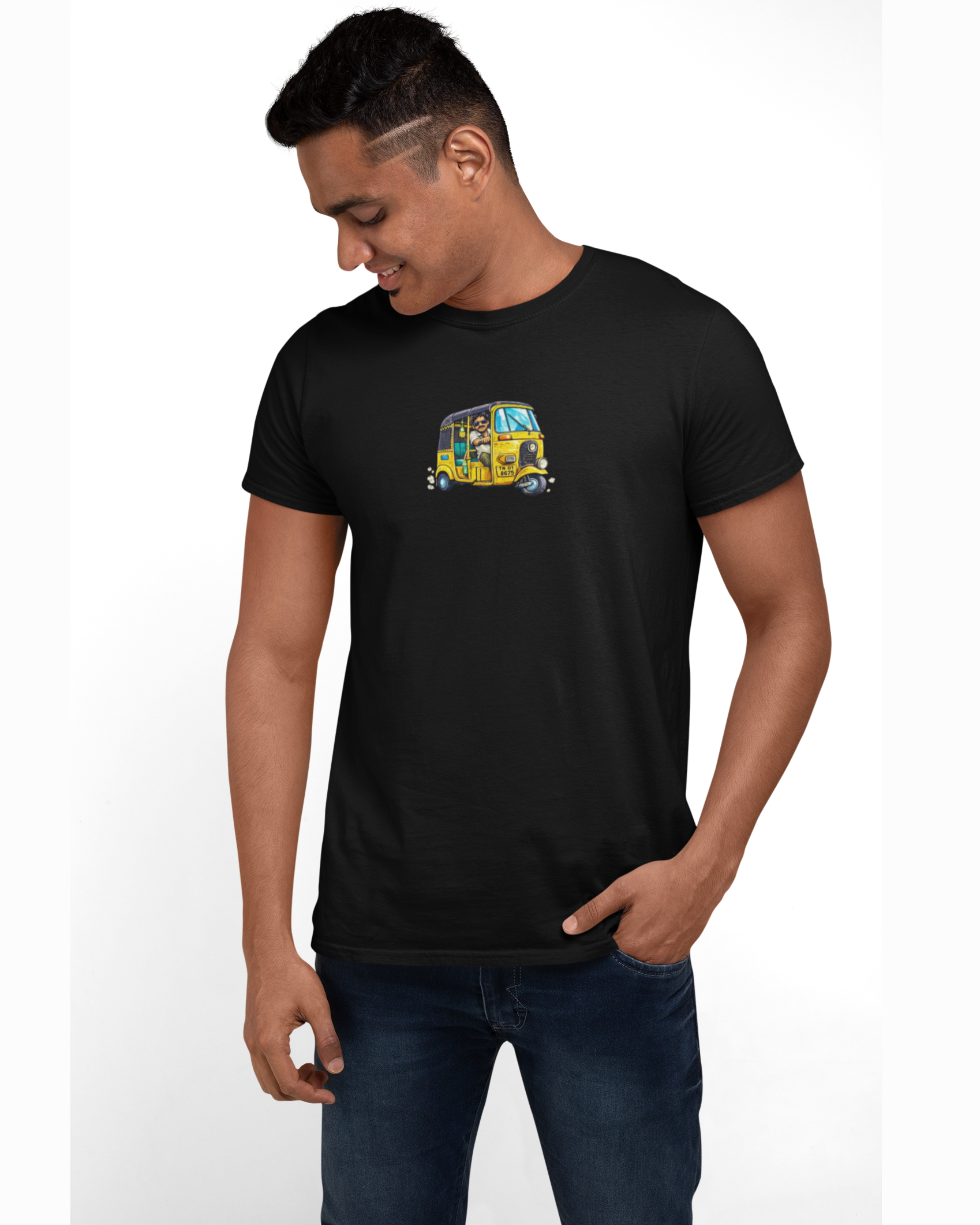 Beunq AutoRickshow Men’s Cotton Graphic Print T-Shirt