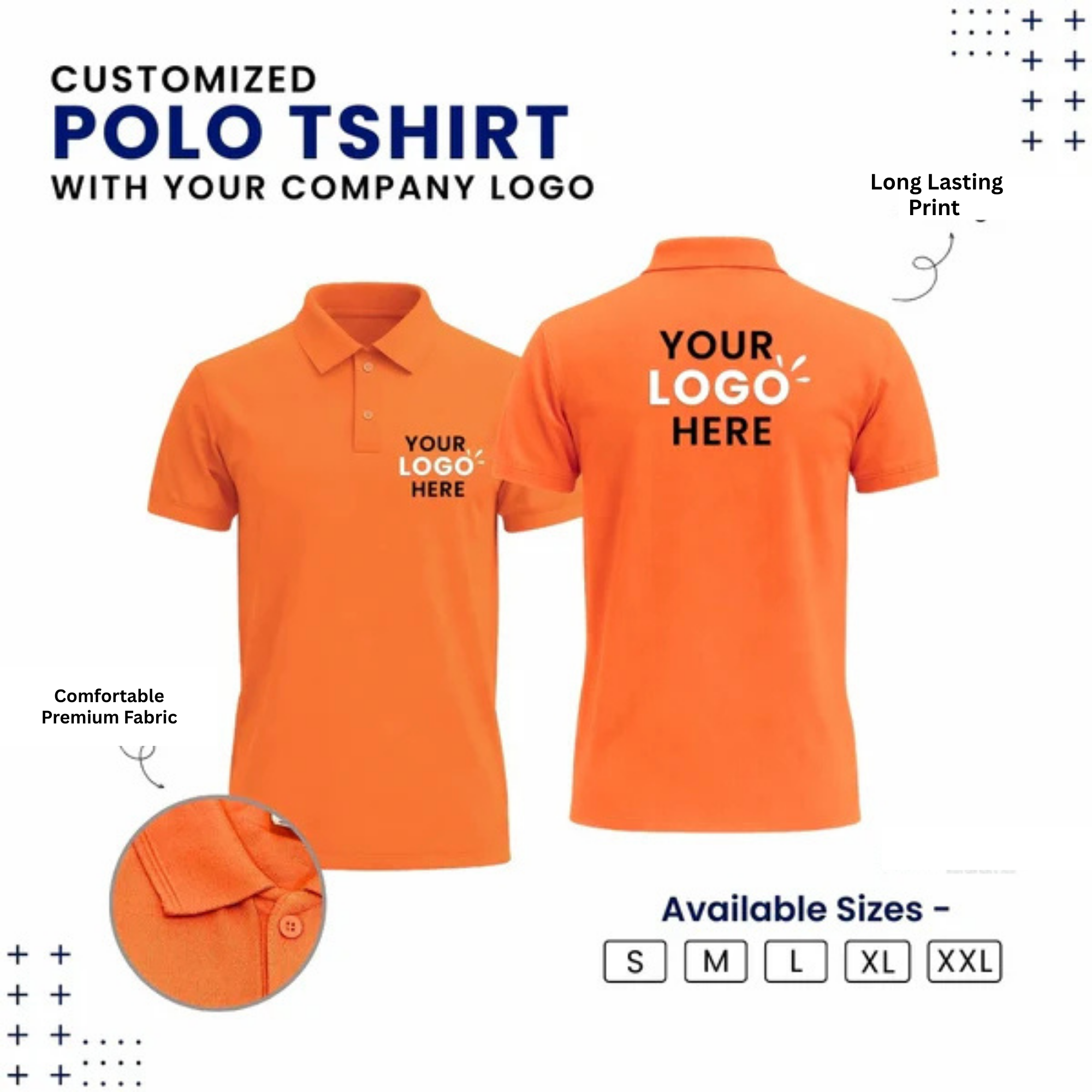 Customized Polo T-Shirt With Your Company Logo | Order Logo Printed Tees | Beunq.in